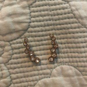 Gold earring crawlers